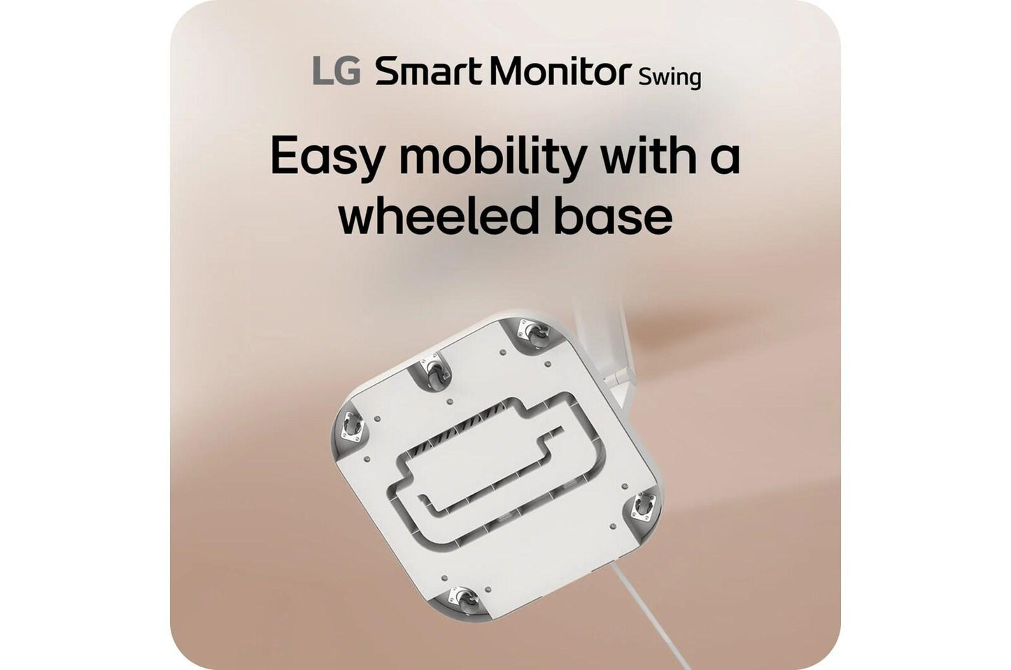 Lg 32U889SAW 32 Inch 4K UHD IPS Touchscreen Smart Monitor Swing with Rolling Stand