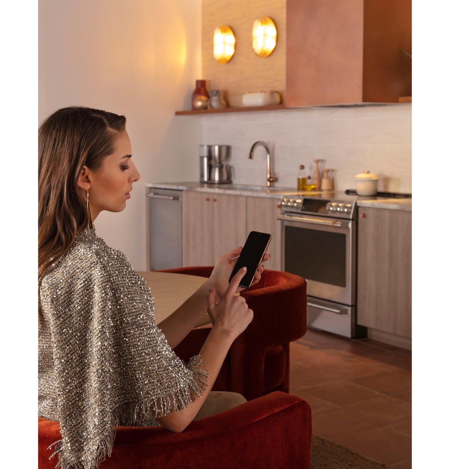 Cafe UVC9300SLSS 30" Smart Designer Custom Insert w/ Dimmable LED Lighting