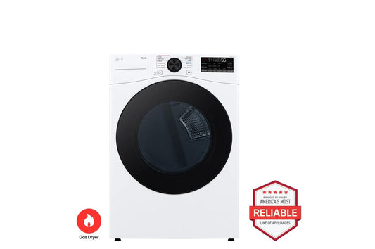 Lg DLGX4081W 7.4 cu. ft. Ultra Large Capacity Smart Front Load ENERGY STAR Gas Dryer with Sensor Dry & Steam Technology