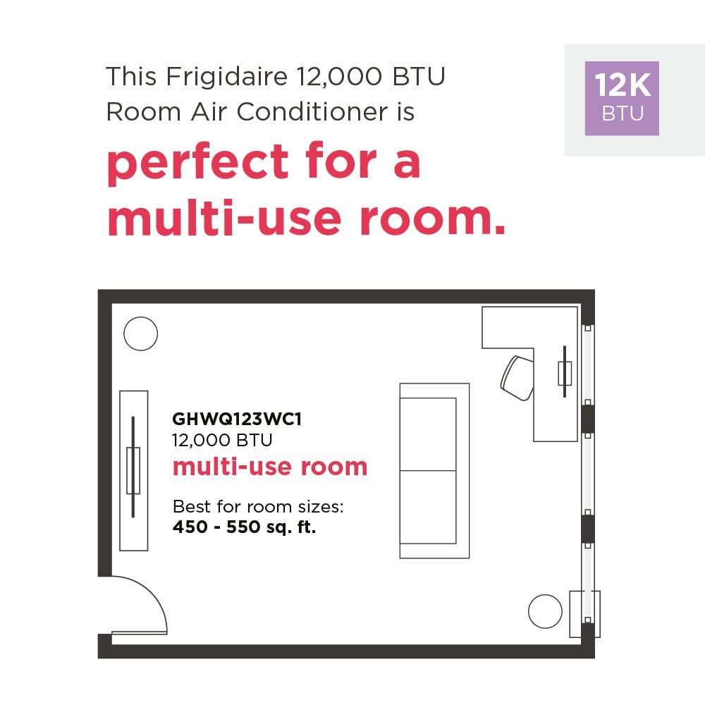 Frigidaire GHWQ123WC1 12,000 BTU Inverter Window Room Air Conditioner with Wi-Fi (Energy Star)