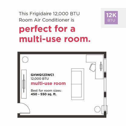 Frigidaire GHWQ123WC1 12,000 BTU Inverter Window Room Air Conditioner with Wi-Fi (Energy Star)