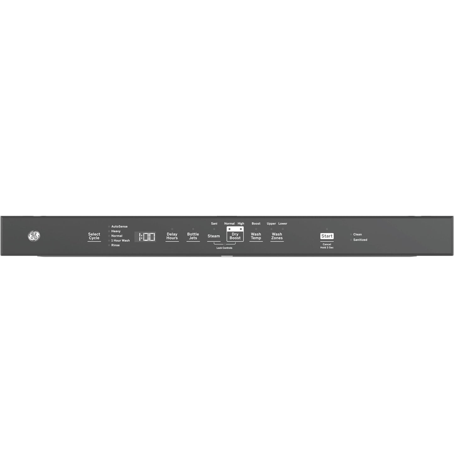 GDP670SYVFS GE® ENERGY STAR® Fingerprint Resistant Top Control with Stainless Steel Interior Dishwasher with Sanitize Cycle