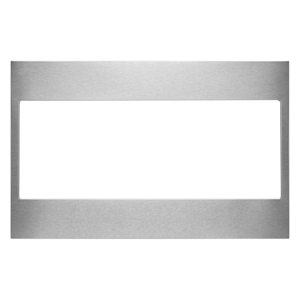 Whirlpool W11451304 Built-In Low Profile Microwave Standard Trim Kit, Stainless Steel, Size: 32.5" x 21.5" x 5", fits cut-out height 17-1/2"
