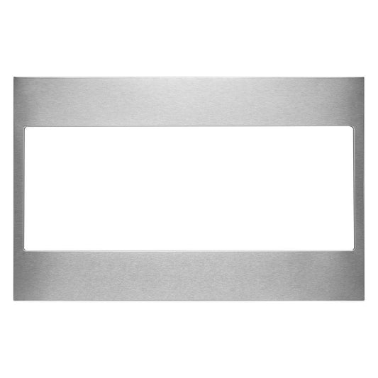 Whirlpool W11451304 Built-In Low Profile Microwave Standard Trim Kit, Stainless Steel, Size: 32.5" x 21.5" x 5", fits cut-out height 17-1/2"
