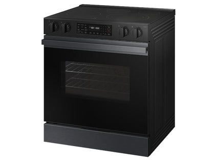 Samsung NSE6DG8100MT Bespoke 6.3 cu. ft. Smart Slide-In Electric Range with Precision Knobs in Matte Black Steel
