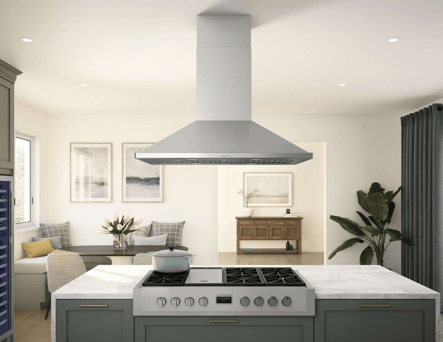 Zephyr ZSLE48CS Siena Pro Island, 48in, SS, LED, ACT