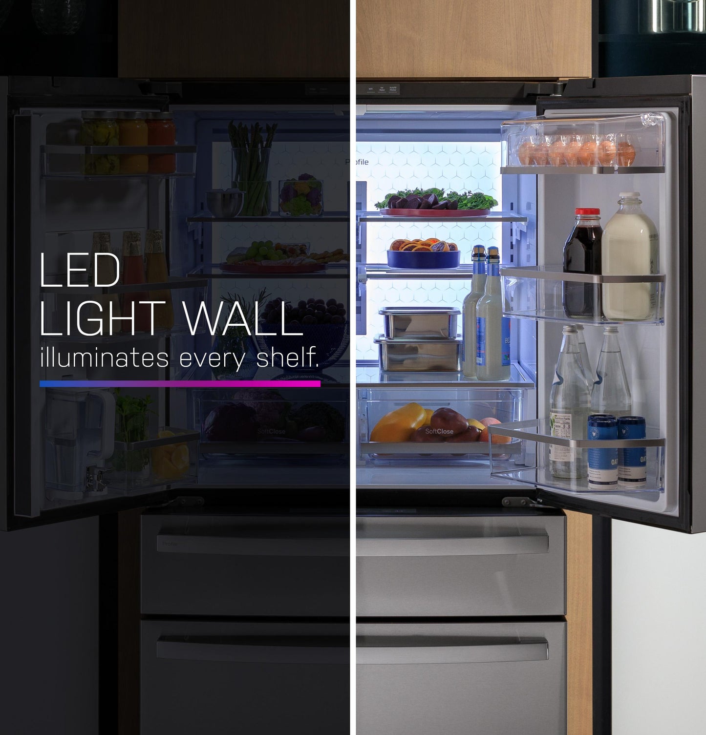 PJE23BYWFS GE Profile™ ENERGY STAR® 23.2 Cu. Ft. Smart Counter-Depth Fingerprint Resistant 4-Door French-Door Refrigerator