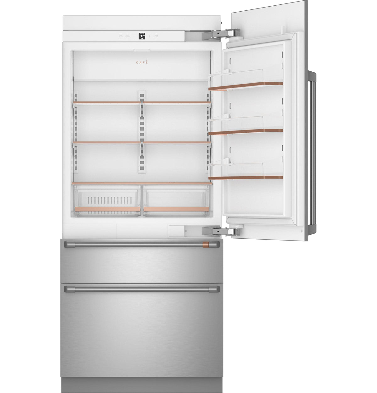 CIC36RK6ZII CAFE™ 36" Panel-Ready Integrated Bottom-Freezer Refrigerator - Right Swing