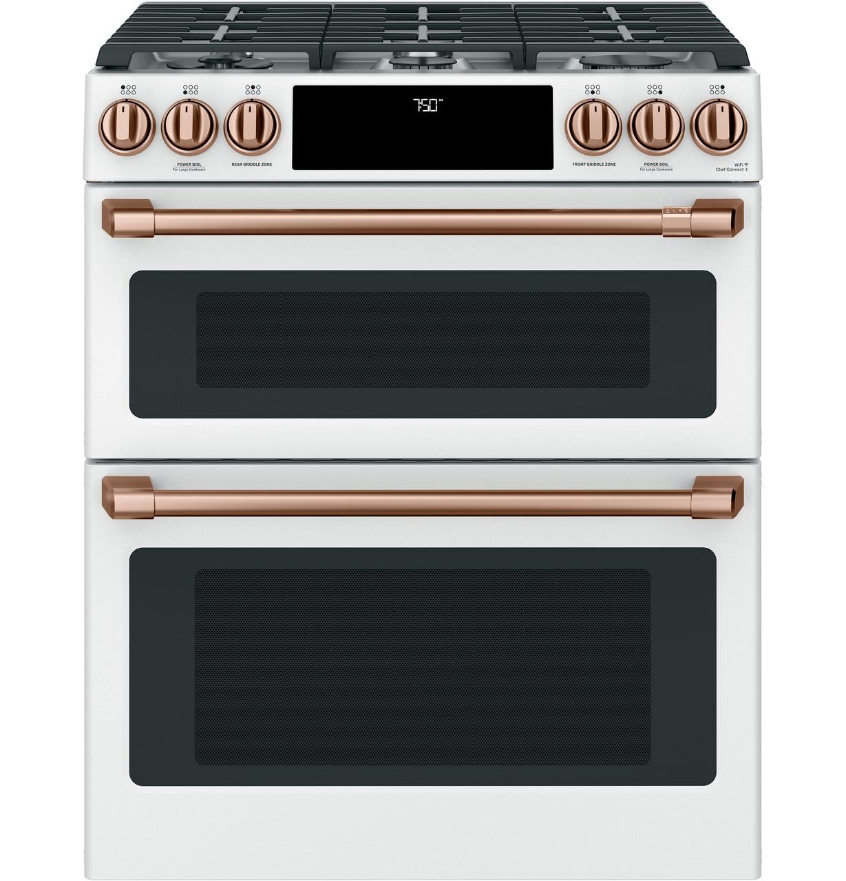 Cafe CXFCGHKPMCU CAF(EBACK)™ Front Control Gas Knobs and Handles - Brushed Copper