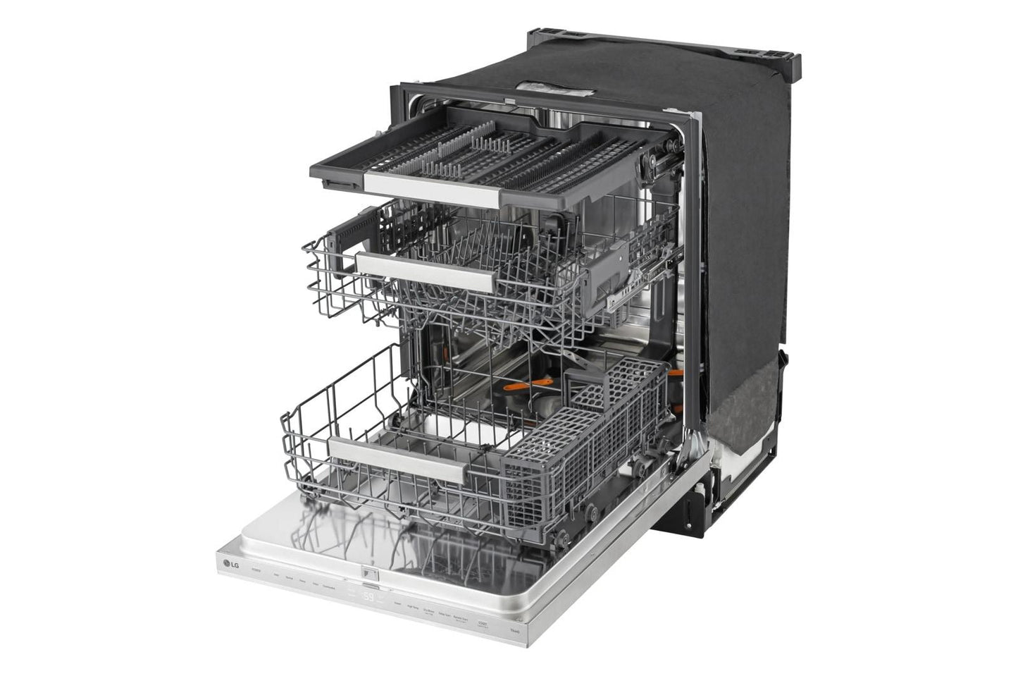 Lg LDNPM654S 24 Inch Smart FlushFit™ Top Control Dishwasher with 1-Hour Wash & Dry, QuadWash® Pro, and Dynamic Heat Dry™ w/AutoVent Dry™