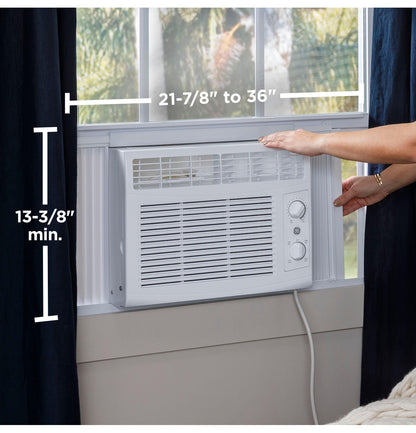 AHT05LZ GE® 5,000 BTU Mechanical Window Air Conditioner for Small Rooms up to 150 sq ft.