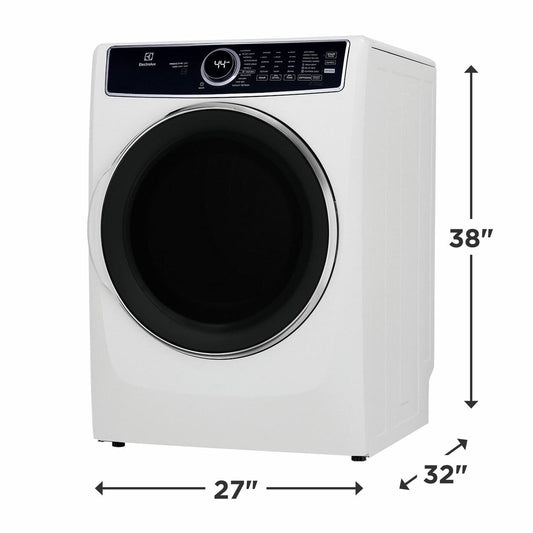 Electrolux ELFG7637AW Front Load Perfect Steam™ Gas Dryer with LuxCare® Dry and Instant Refresh - 8.0 Cu. Ft.