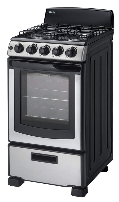 DR203BSSGLP Danby 20" Wide Gas Range in Stainless Steel