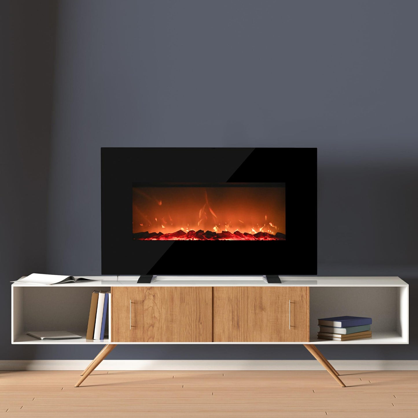 DDEF03813BD13 Danby Designer 38" Wall Mount Electric Fireplace in Black
