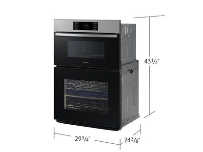 Samsung NQ70CG700DSR Bespoke Combi Wall Oven Dual Convection  Air Fry  1.9 cu.ft. & 5.1 cu.ft.