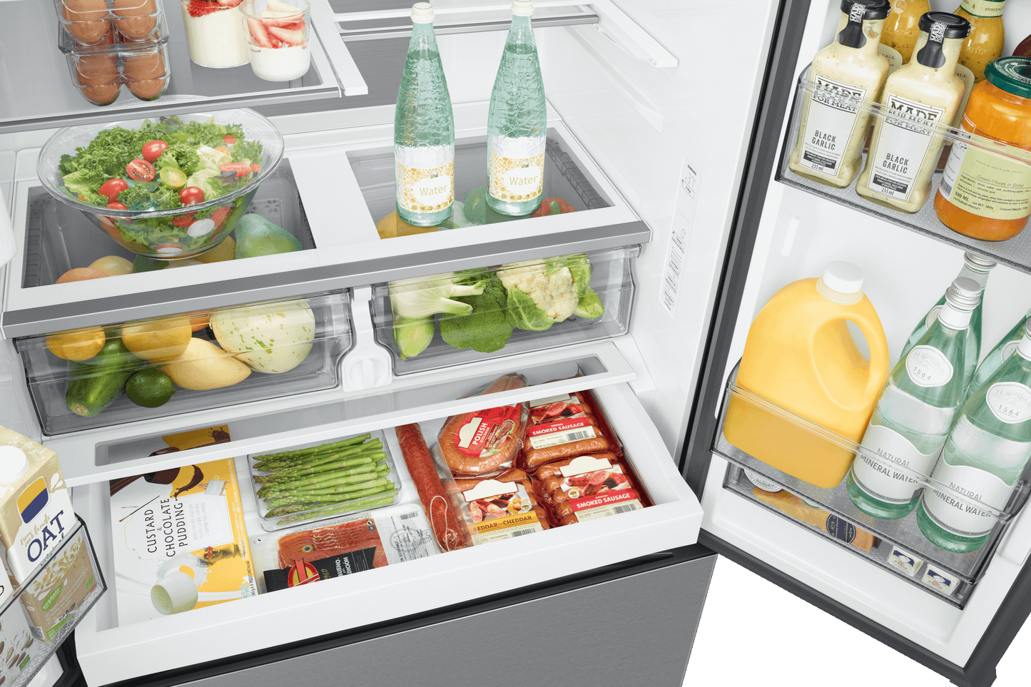 Samsung RF27CG5400SR Bespoke AI 3-Door French Door Mega Capacity  4 Types of Ice  26 cu.ft.