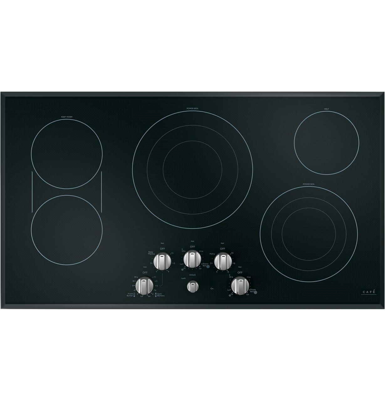 Cafe Caf(eback)™ 5 Electric Cooktop Knobs - Brushed Stainless