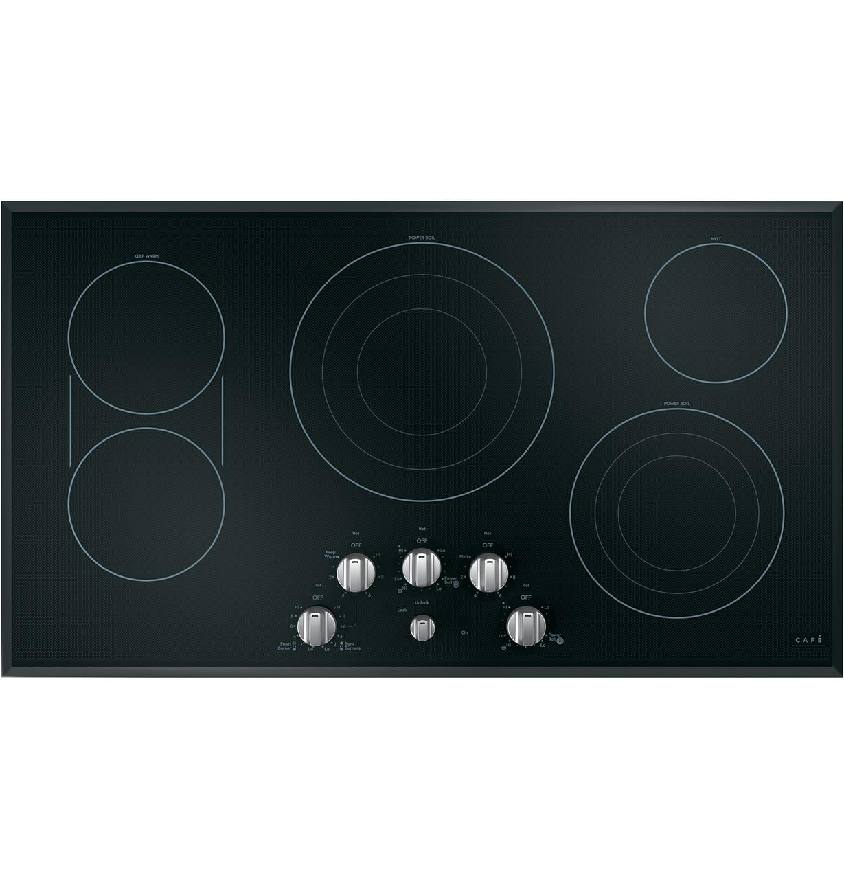 Cafe CXCE1HKPMSS CAF(EBACK)™ 5 Electric Cooktop Knobs - Brushed Stainless
