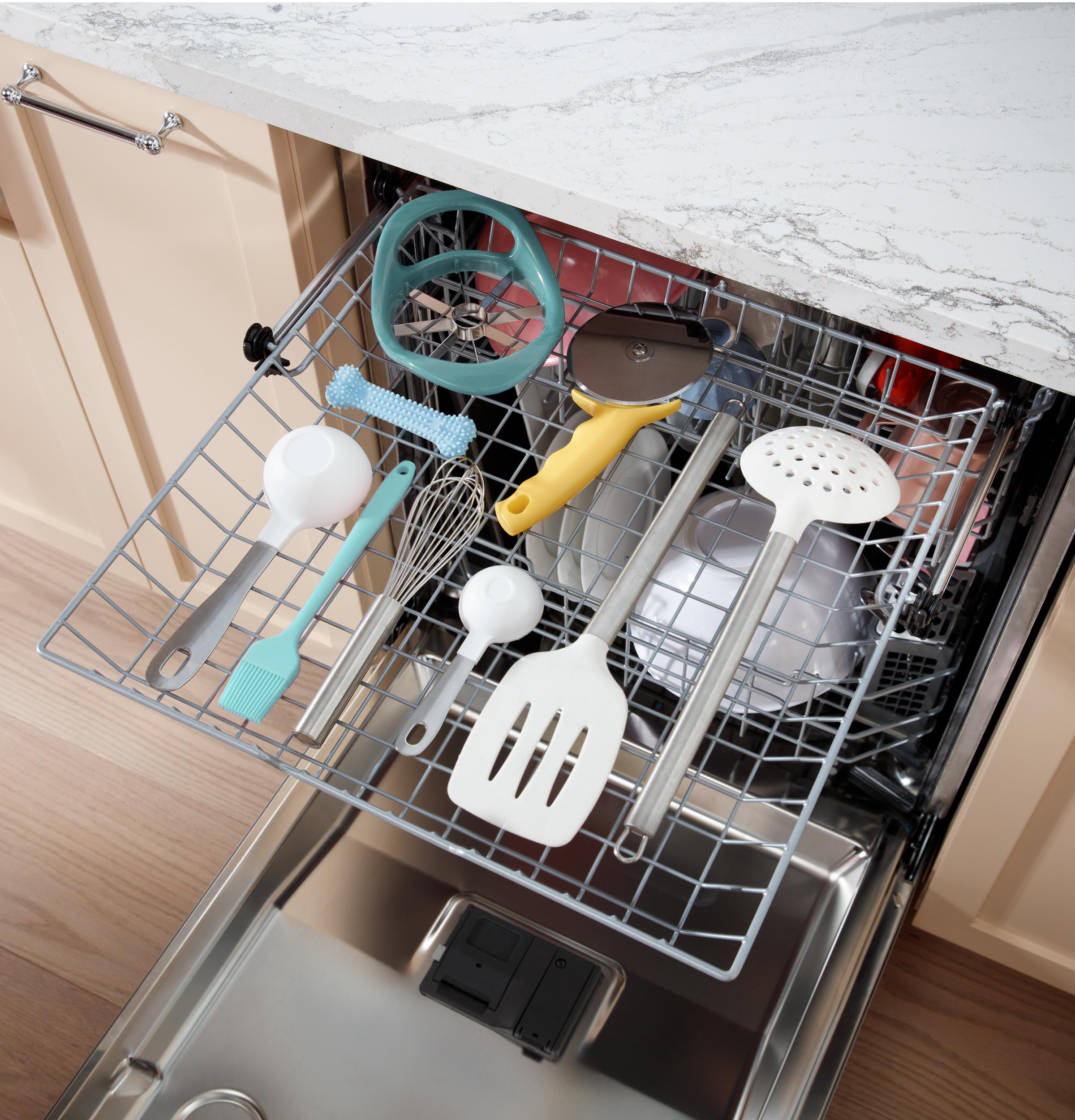 GE® ENERGY STAR® Fingerprint Resistant Top Control with Stainless Steel Interior Dishwasher with Sanitize Cycle