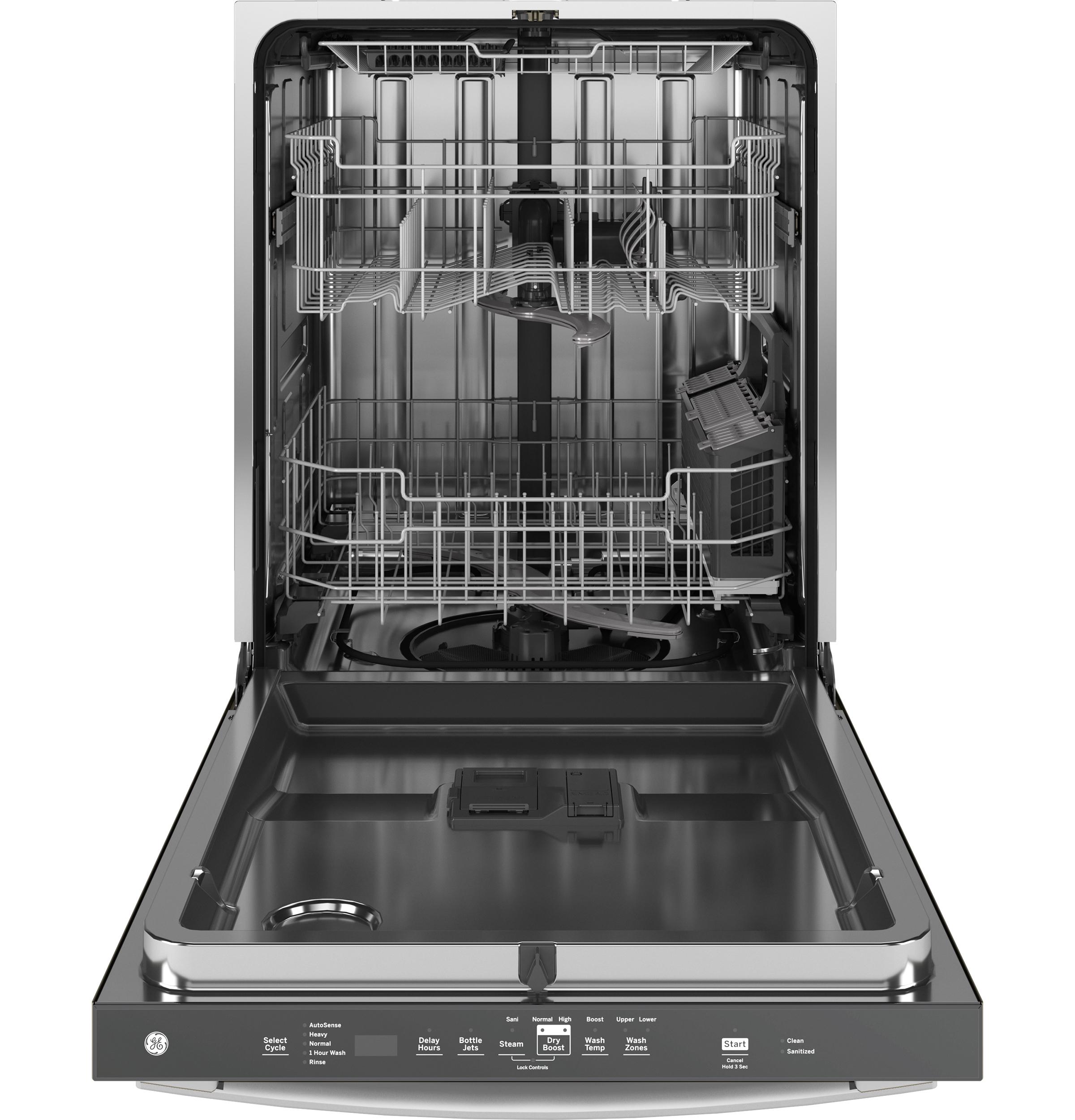 GDT670SGVWW GE® ENERGY STAR® Top Control with Stainless Steel Interior Dishwasher with Sanitize Cycle