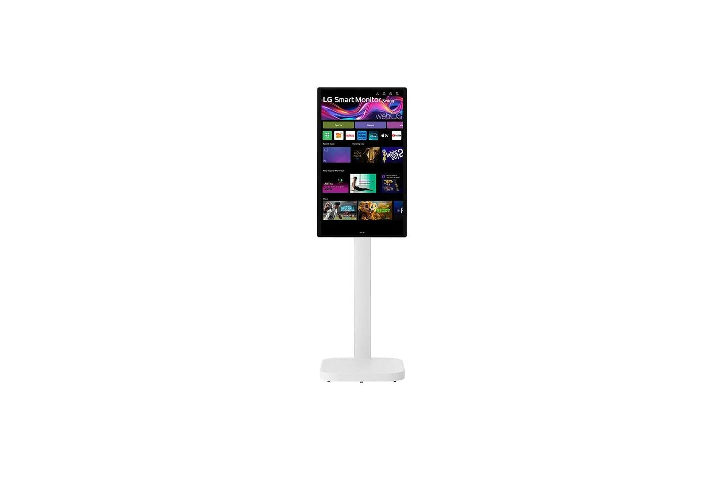 Lg 32U889SA 31.5" 4K UHD IPS Touch Screen Smart Monitor Swing with Rolling Stand, webOS