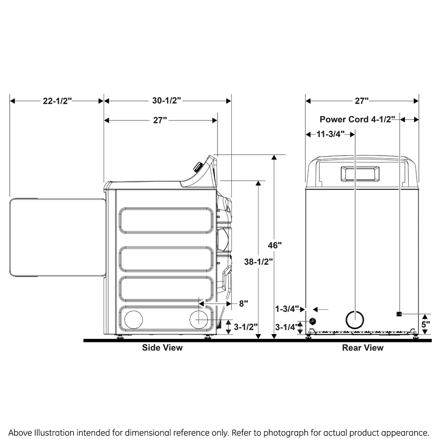VTD52EASRWB GE® 7.4 cu. ft. Capacity aluminized alloy drum Commercial Electric Dryer with Sensor Dry, Built-In App Payment System SITE WIFI REQUIRED