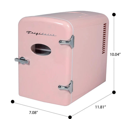 Frigidaire EFMIS175PINK 9-Can Retro Mini Fridge Cooler - Pink