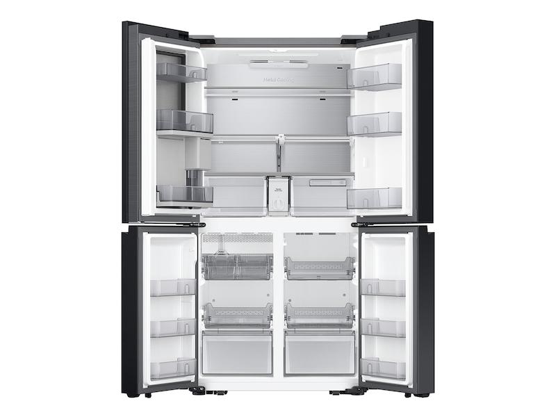 Samsung Bespoke Counter Depth 4-Door Flex™ Refrigerator (23 cu. ft.) with Beverage Center™ in White Glass - (with Customizable Door Panel Colors)