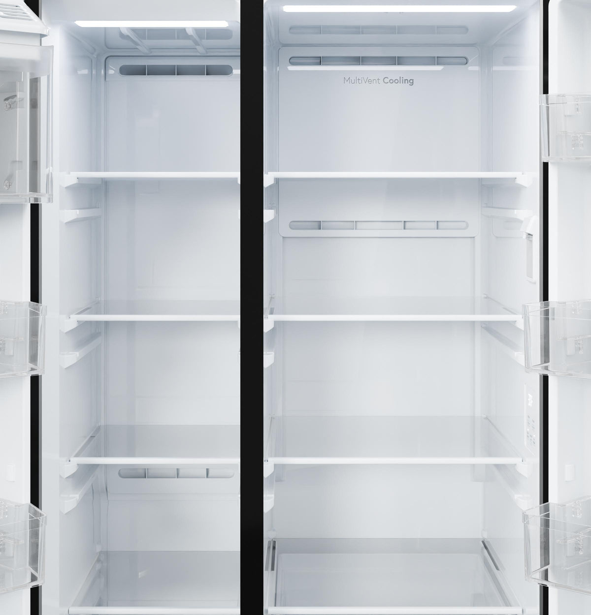 GKS24NYYFS GE® 24.2 Cu. Ft. Counter-Depth Side-By-Side Refrigerator with Internal Dispenser and In-Door Icemaker