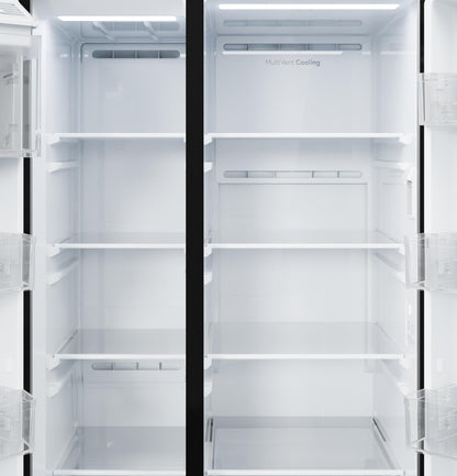 GKS24NYYFS GE® 24.2 Cu. Ft. Counter-Depth Side-By-Side Refrigerator with Internal Dispenser and In-Door Icemaker