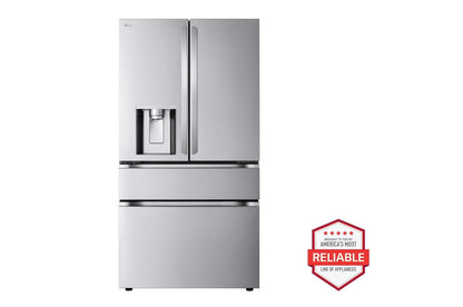 Lg LF29H8330SLSEL6335XELDNPM654S 29 cu. ft. Smart Standard-Depth MAX™ 4-Door French Door Refrigerator with Slide-in Electric Range and FlushFit™ Top Control Dishwasher Kitchen Package in Stainless Steel