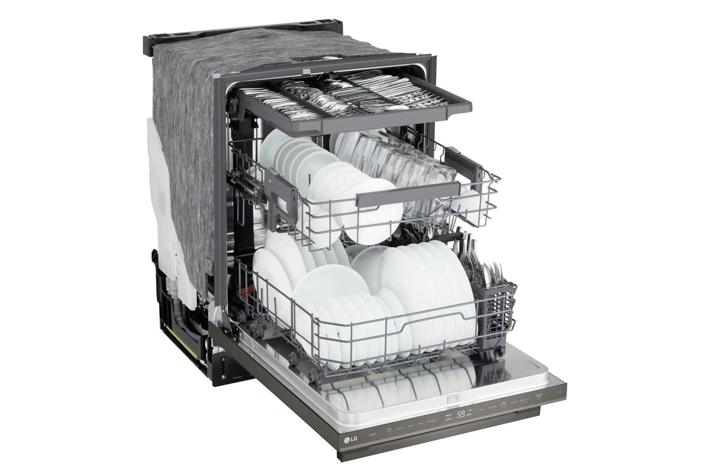 Lg LDNTM545D Smart FlushFit™ Top Control Dishwasher with 1-Hour Wash & Dry, QuadWash® Pro, and Dynamic Heat Dry™ w/AutoVent Dry™