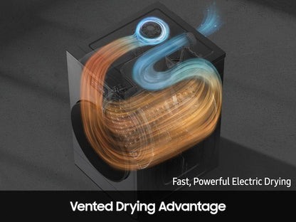 Samsung WD90F53AVS 5.3 cu. ft. Bespoke AI Laundry Vented Combo™ All-in-One Ultra Capacity Washer and Electric Dryer with AI Home in Dark Steel
