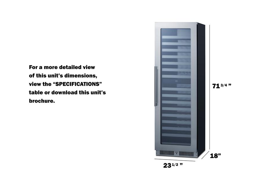 Summit SDHWC98 24" Wide Dual Zone Wine Cellar