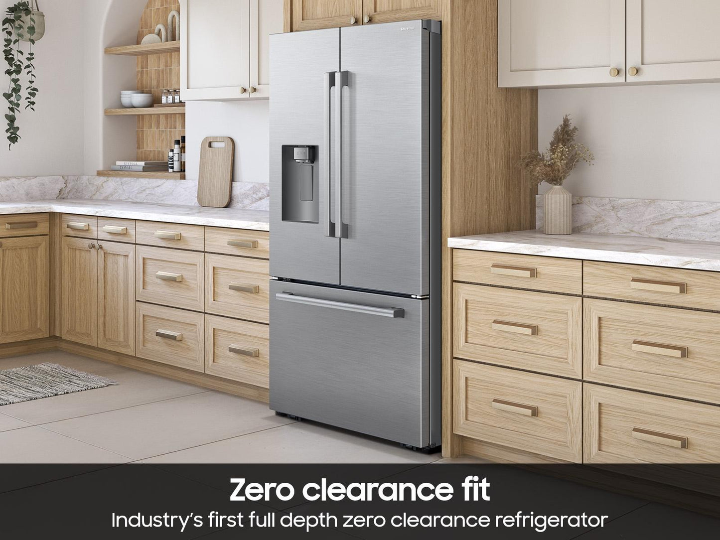 Samsung RF70H30GER Bespoke AI 3-Door French Door Zero Clearance Fit  Sphere Ice™  29 cu. ft.