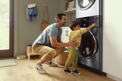 Electrolux ELTE7600AT Laundry Tower Single Unit Front Load 4.5 Cu. Ft. Washer & 8 Cu. Ft. Electric Dryer