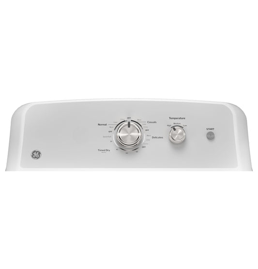 GTD38GASWWS GE® 7.2 cu. ft. Capacity Gas Dryer with Up To 120 ft. Venting and Reversible Door