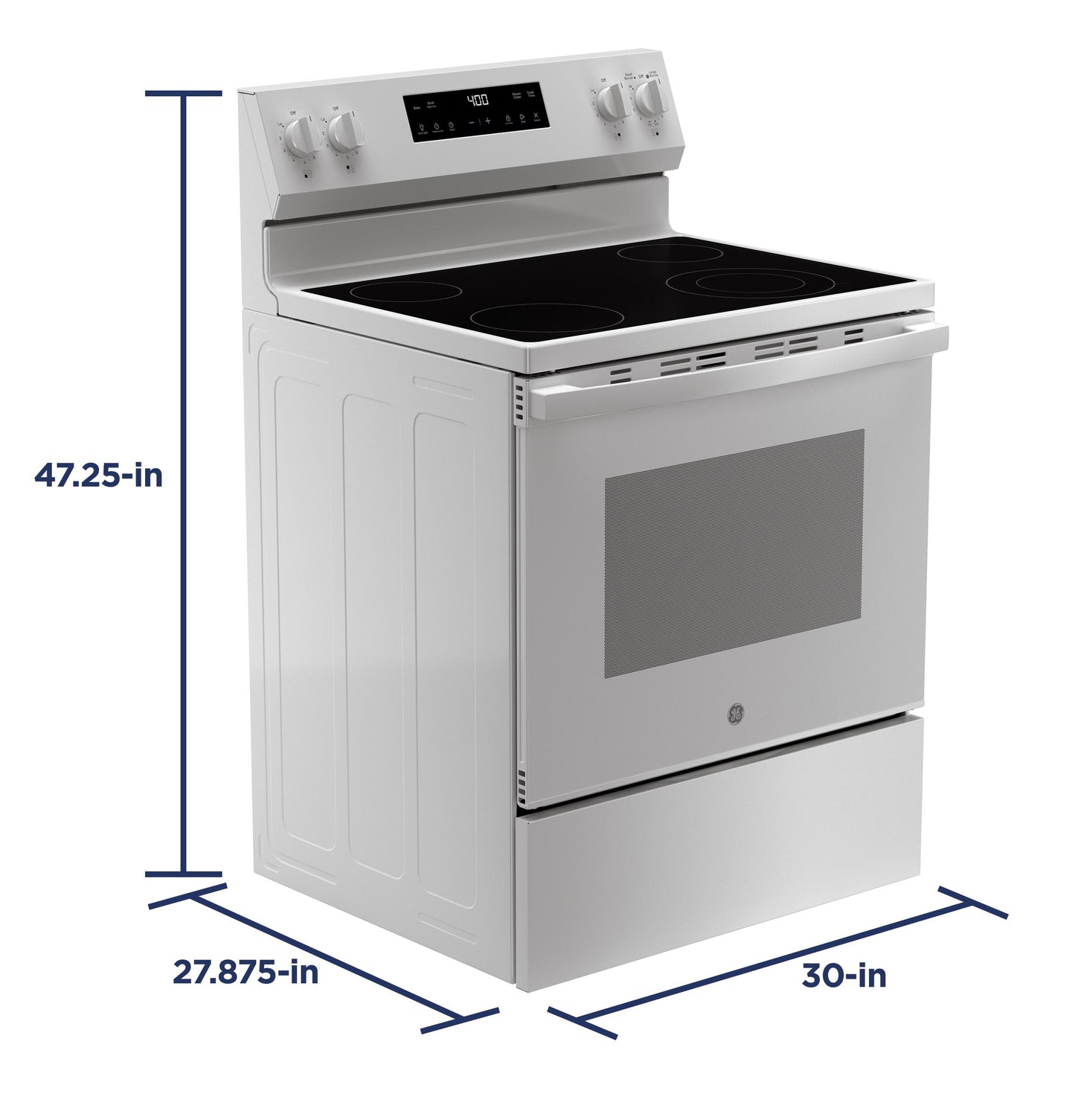 GRF400SVWW GE® ENERGY STAR® 30" Free-Standing Electric Range