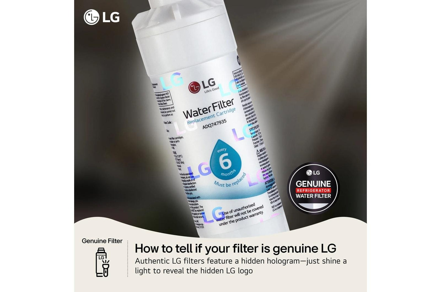 LT800P LG LT800P - 6 Month / 200 Gallon Capacity Replacement Refrigerator Water Filter
