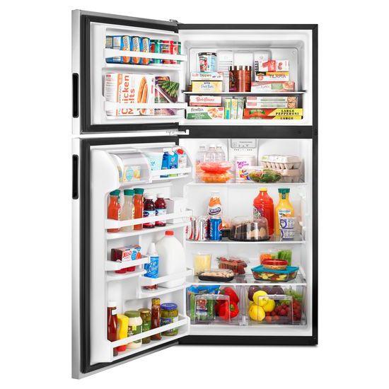 30-inch Wide Top-Freezer Refrigerator with Gallon Door Storage Bins - 18 cu. ft. - black