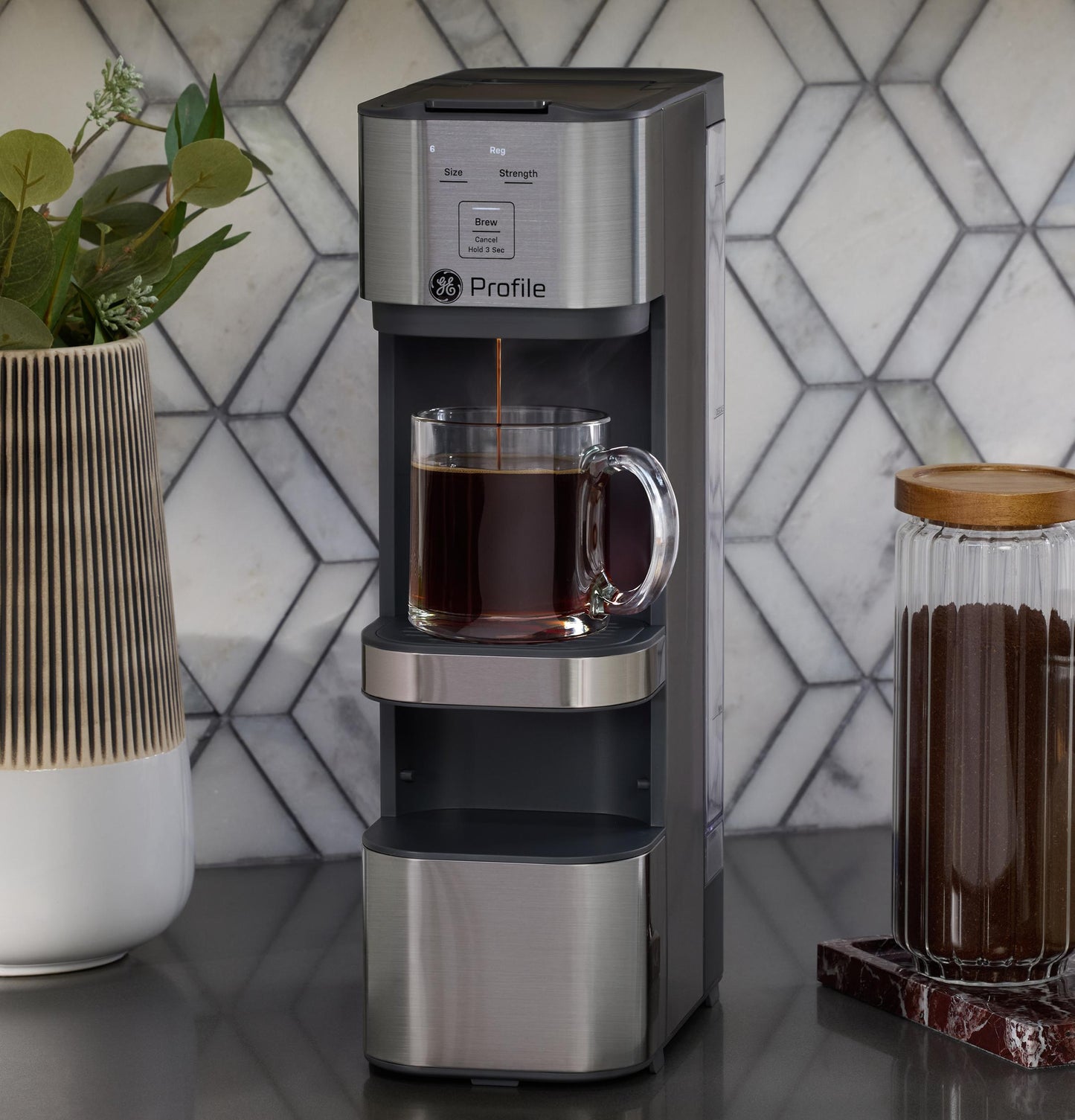 P7PLBTAZSS GE Profile™ Brewpal™ Coffee Maker designed for Opal™