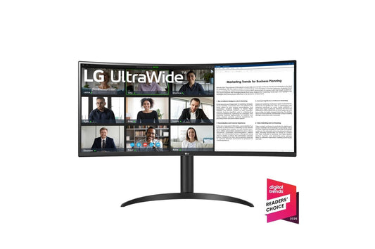 Lg 34WR55QKB 34 Inch UltraWide™ WQHD 1440P HDR 10 100Hz Curved Monitor with USB Type-C