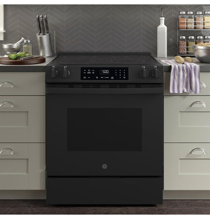 GRS500PVBB GE® ENERGY STAR® 30" Slide-In Electric Range with Crisp Mode
