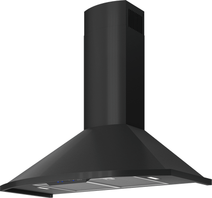 Zephyr ZSAM90FB Savona Wall, 90cm, Black, LED, 600 CFM w/ACT