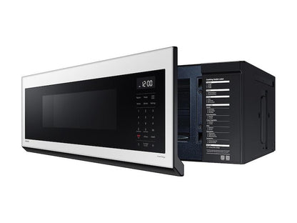Samsung ME11CB751012AA 1.1 cu. ft. Bespoke Smart SLIM Over-the-Range Microwave with 400 CFM Hood Ventilation, Wi-Fi & Voice Control in White Glass