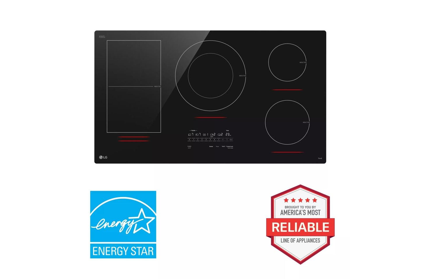 Lg CBIH3617BE 36" Smart Induction Cooktop with UltraHeat™ 5.0kW Element