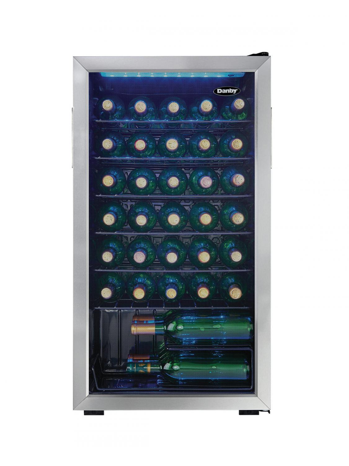 DWC036A1BSSDB6 Danby 36 Bottle Free-Standing Wine Cooler in Stainless Steel