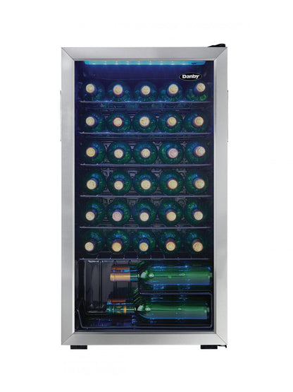 DWC036A1BSSDB6 Danby 36 Bottle Free-Standing Wine Cooler in Stainless Steel