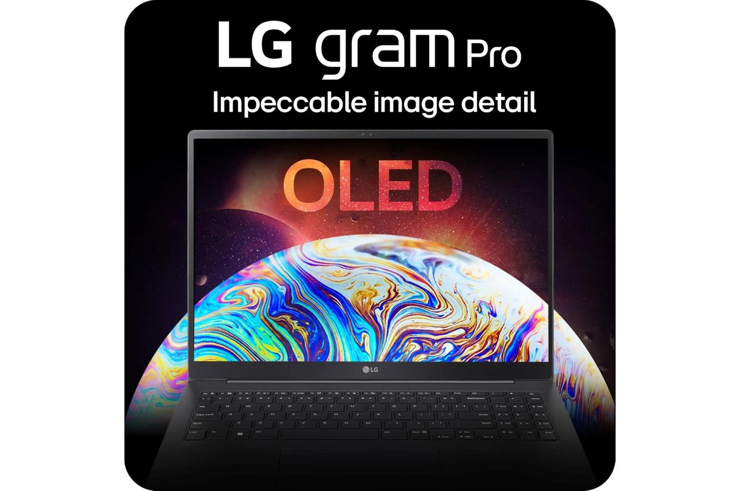 16Z90SPAADB9U1 LG gram Pro 16 Inch OLED Thin and Lightweight Laptop, Intel® Evo™ Edition - AI-enabled Intel® Core™ Ultra 7 processor, NVIDIA RTX 3050, Windows 11 Home, 32GB RAM, 2TB (1TB x 2) SSD, Black