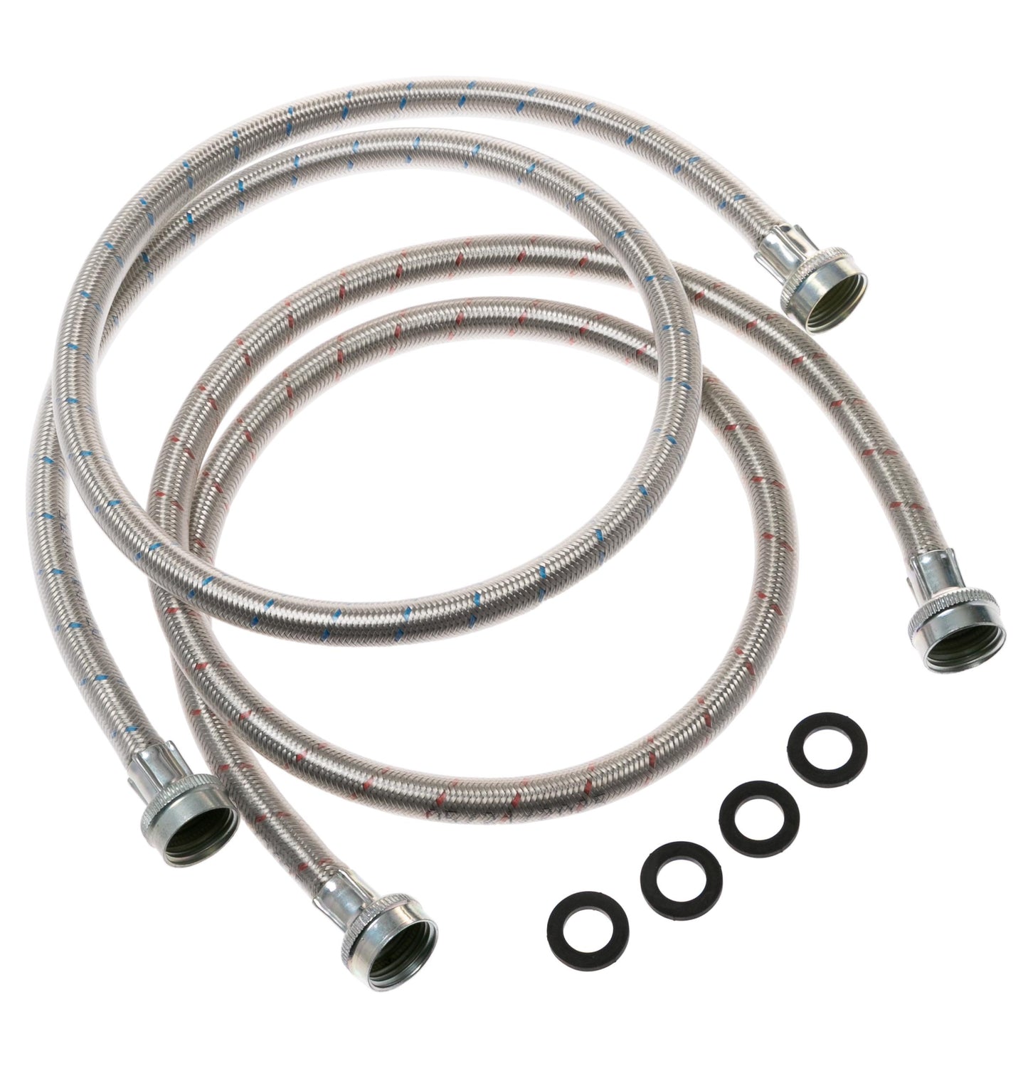 PM14X10005 GE® Universal Washing Machine Stainless Steel Hoses - 2 Pack PM14X10005